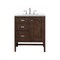 James Martin Vanities Addison 30in Single Vanity, Mid-Century Acacia w/ 3 CM Arctic Fall Solid Surface Top E444-V30-MCA-3AF - alternate 1